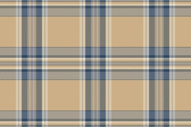 Model dokusu pürüzsüz, kumaş kontrol vektörü. Kehribar ve pastel renkte yerli tartan arka plan kumaşı.