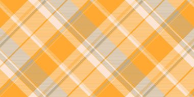 Ticaret desenli tartan çeki, sonbahar tekstil ekoseli. Ağ vektör dokusu antika beyaz ve kehribar renk paletinde pürüzsüz kumaş.