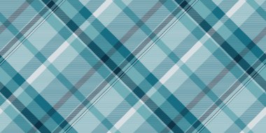 Battaniye kontrolsüz vektör, çok renkli kumaş dokusu. Cyan ve spa mavi renk paletinde ulusal arkaplan ekose deseni.