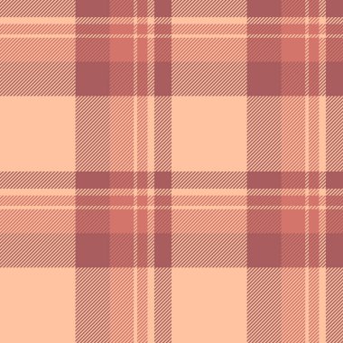Modaya uygun kumaş dokusu, ekose kumaş katranı. Minimalist model vektör arkaplanı kırmızı ve turuncu renk paletinde pürüzsüz.