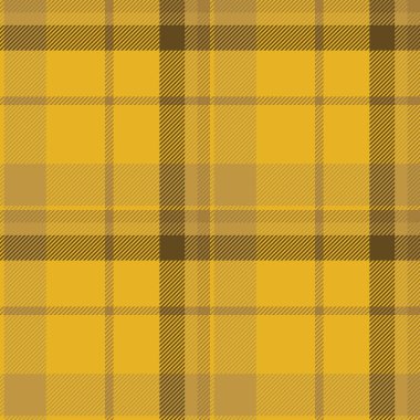 Yerleşim vektör kontrol dokusu, kendi kumaş ekose tartan. Kehribar renk paletinde argyle dikişsiz tekstil arkaplanı.