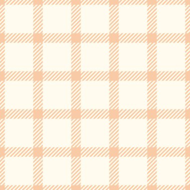 Brezilya desenli tartan vektörü, fiber geçmiş taraması dokusu. Dikey ekosesiz turuncu ve fildişi renk paleti kumaşı.