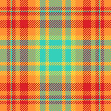 Şekil desenli, dikdörtgen, model tekstil arka plan ekoseli. Mandalina ve kırmızı renk paletindeki desen kontrol vektörlerini listele.