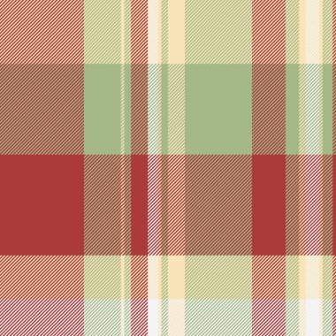 Kumaş tekstil kontrolü, mutfak vektör geçmişi. Pastel ve kırmızı renk paletinde ekose desenli tartan pürüzsüzdür..