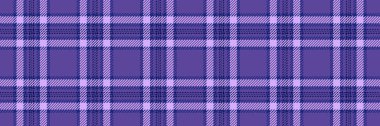 Halı kumaş, ekoseli kumaş, birinci sınıf arka plan vektör dokusu. Piknik desenli tartan çivit ve mavi renk paletinde tekstil kontrolü.