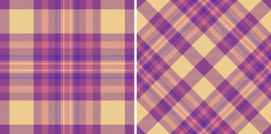 Arka plan desenli ekose kumaş. Tartansız tartan vektörü var. Modern halı tasarımları ve diğer ev dekorları için gökkuşağı renginde ayarlandı.