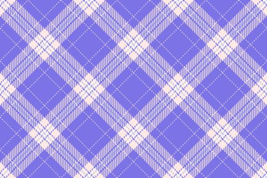 Örgü desenli ekose kumaş, kumaş desensiz. Çivit rengi ve sisli gül rengi paletinde Vogue vektör arkaplan tartan deseni.