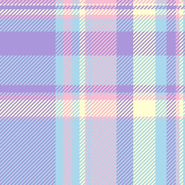 Sabit desenli tekstil tartan, arka plan vektör arka plan pürüzsüz. Geniş ekose desenli kumaş açık mavi ve çivit rengi paleti ile kontrol.