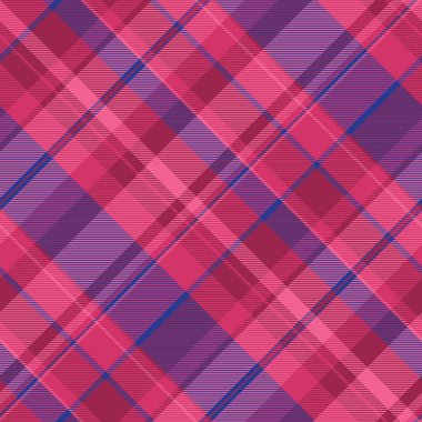 Sonbahar tekstil kontrol vektörü, tekrarlanabilir desenler kumaş desenleri ekose. Pembe ve mavi renk paletinde dikdörtgen arkaplan desenini kapat.