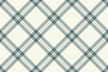 Yorgan tekstil vektör ekoseli, yıldönümü desensiz tartan. Beyaz ve pastel renk paletinde muhteşem kumaş desen arka plan kontrolü.