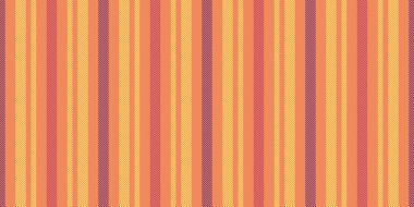 Vektör tekstil çizgisi, web sitesi kumaş deseni dokusu. Turuncu ve sarı renk paletinde dikey arkaplan çizgileri.