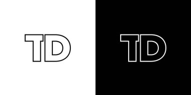 Moda harfi T ve D, TD logo tasarım şablonu. Şirket kimliği için asgari monogram tabanlı logotype.