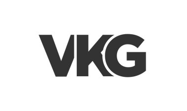 Güçlü ve modern kalın metin ile VKG logo tasarım şablonu. Basit ve minimal tipografi içeren ilk tabanlı vektör logosu. Moda şirket kimliği.