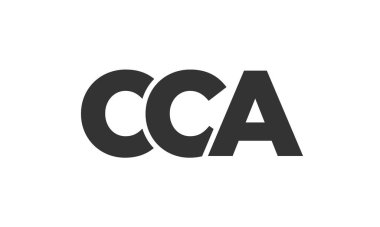 CCA logo tasarım şablonu güçlü ve modern kalın metinlerle. Basit ve minimal tipografi içeren ilk tabanlı vektör logosu. Moda şirket kimliği.