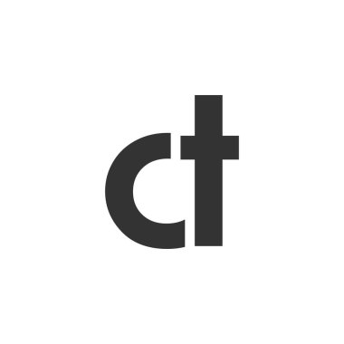 CT yaratıcı geometrik başlangıç tabanlı modern ve minimal logo. C harfi modaya uygun yazı tipleri.