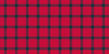 Kareli kumaş tartan, Meksika desenli arka plan dokusu. Yakın çekim tekstil kumaş vektörü kırmızı ve koyu renk paletinde pürüzsüz.