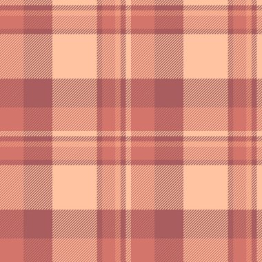 Renkli ekose kumaş kumaş tartan, yaratıcı kumaş özgeçmiş kontrolü. Kırsal desen desen vektörü kırmızı ve turuncu renk paletinde.