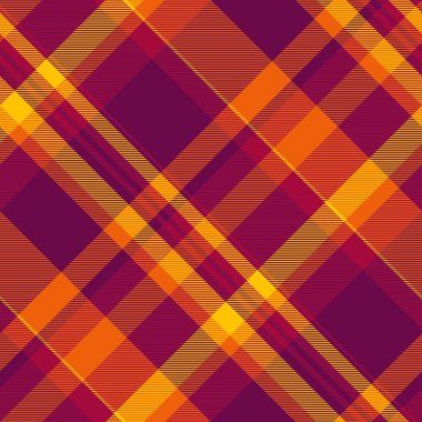 Tekstil kumaş arka planı, duvak kumaş vektörü pürüzsüz. Ekose kontrol desenini pembe ve kırmızı renk paletinde kutla.