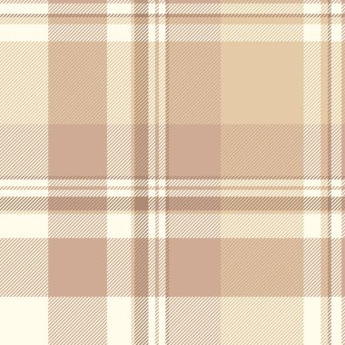 Eps tekstil kumaşını kontrol eder, kusursuz tartan dokusunu dekore eder. Açık ve turuncu renk paletinde mesleğin ekose vektör deseni.