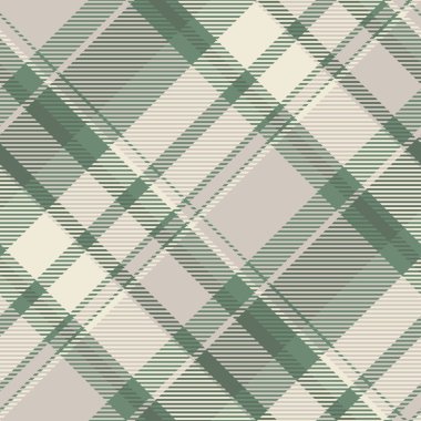 Harika kontrol vektör tekstili, günlük ekose desenli tartan. Pastel ve pastel gri renk paletinde kısa dikişsiz kumaş arkaplanı.