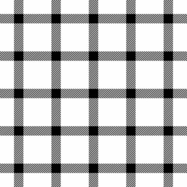 İskoçya kumaş ekose kumaş, ipliksiz tartan kumaş. 70 'lerin dokusu arka plan tekstil deseni beyaz ve siyah renk paletinde.