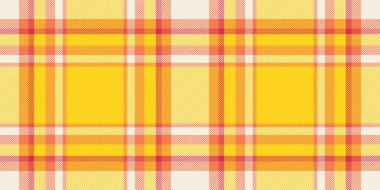 Boyutsal desen ekose kumaş, zor arka plan vektör kontrolü. Platform, sarı ve açık renk paletinde tekstil dikişsiz kumaş deseni.