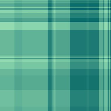 Örgü arka plan dokusu, iplik vektörü tartan tekstili. Düğümsüz ekose kumaş mavi ve nane rengi paletinde kontrol et.