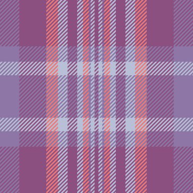 Tartan kumaş kumaşı boyutunda, ekoseli, dikişsiz vektör koleksiyonu. Pembe ve pastel renk paletinde sanat dokusu kalıp kontrolü.