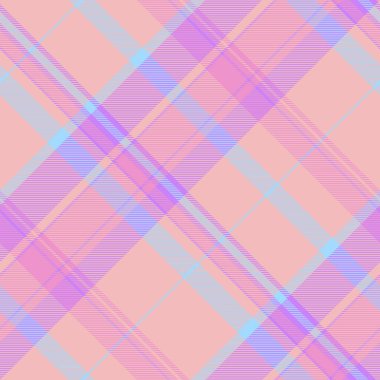 Tüylü ekose desenli tartan, iç arkaplan desenli tekstil. Uyanış denetimi ışık ve menekşe renk paletinde kusursuz vektör dokusu.