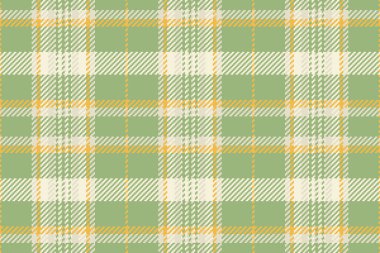 Minimalist tartan arkaplan dokusu, tüvit kumaş kontrolü. Duvar kâğıdı vektörü tekstil desensiz yeşil ve bej renk paleti.