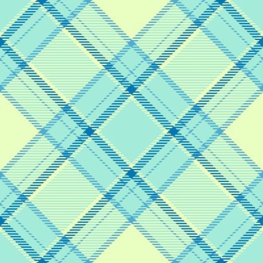 Özelleştirilmiş tekstil kumaş, yumuşaklık, dikişsiz desenli ekose. Nötr tartan vektör arkaplanını mavi ve açık renk paletinde kontrol et.