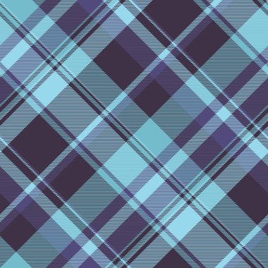 Gerçek arka plan vektör dokusu, kapalı mekan kumaş kusursuz kontrol. Cyan ve koyu renk paletinde sade tekstil ekose desen.