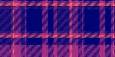 Müşteri kumaşı pürüzsüz, ekoseli kumaş. Saf vektör arkaplan desenli tartan mavi ve pembe renk paletinde.