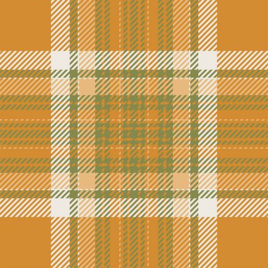 Ekose kontrol deseni turuncu ve kırmızı renklerde. Kusursuz kumaş dokusu. Tartan tekstil baskı tasarımı.
