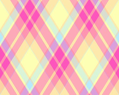 Argyle geometrik eşkenar dörtgenin kusursuz deseni. Harlequin duvar kağıdı tasarımını kontrol et. Web geçmişi için klasik elmas şekilli tekstil malzemesi, baskı kumaşı, kazak, ambalaj kağıdı, hediye kartı, davetiye.