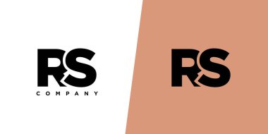 R ve S harfi, SC logo tasarım şablonu. İlk tabanlı asgari monogram logosu.