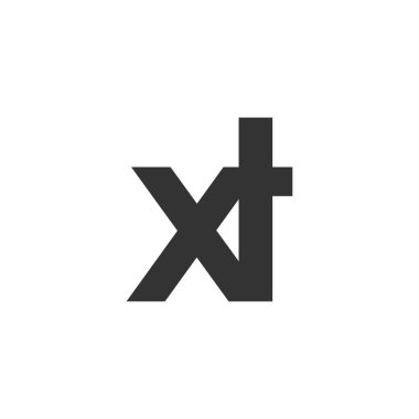 XT yaratıcı geometrik başlangıç tabanlı modern ve minimal logo. X harfi modaya uygun yazı tipleri.