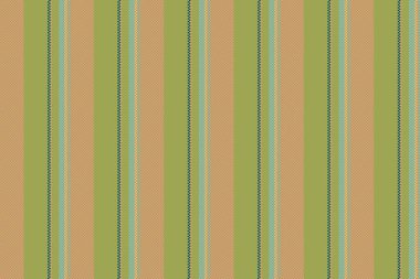 Tam çizgili tekstil dikey, dikey dikişsiz doku vektörü. İçerik deseni arkaplan kumaşı kireç ve kırmızı renk paletinde.