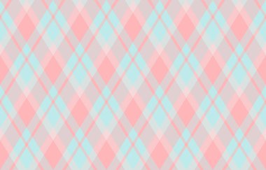 Argyle geometrik eşkenar dörtgenin kusursuz deseni. Harlequin duvar kağıdı tasarımını kontrol et. Web geçmişi için klasik elmas şekilli tekstil malzemesi, baskı kumaşı, kazak, ambalaj kağıdı, hediye kartı, davetiye.