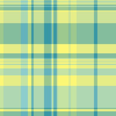 Ekose kumaş, el yapımı tekstil dokusu pürüzsüz. Kireç ve açık renk paletinde Madras desenli tartan kumaş vektörü.