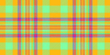 Erkek vektör kontrolü, tartan kumaş ekoseli. Kırsal kumaş pürüzsüz arkaplan dokusu parlak ve yeşil renk paletinde.