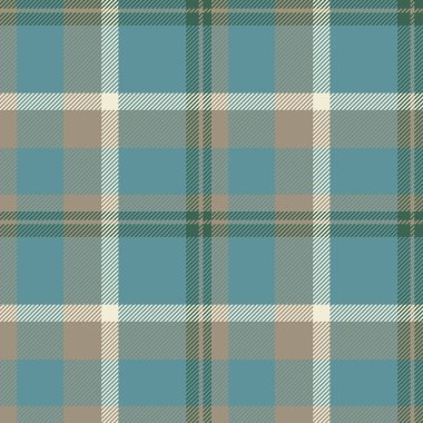 Köpek dişi tartan desen kontrolü, lif doku vektör ekoseli. Cyan ve Pastel renk paletinde kumaş arkaplanı pürüzsüzdür.