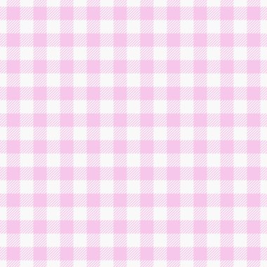 Sevgililer Günü arkaplan desenli, sahne vektör desenli tekstil. Mutlu noeller tartan çek bembeyaz ve açık renk paletli kusursuz kumaş.