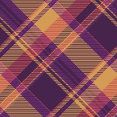 Orta kumaş tartan, olgun arka plan tekstil ekoseli. Koyu ve turuncu renk paletinde güçlü doku vektörü pürüzsüz desen.
