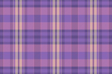 Noel kartı ekoseli kumaş, dikişsiz kumaş desenli. Menekşe ve pembe renk paletinde arkaplan desenli ekose tasarım.