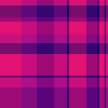 Ticari kontrol vektör modeli, pürüzsüz arka plan dokusu. Doğumgünü kumaş kumaş ekose pembe ve morumsu renk paleti.