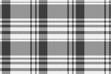 Perakendecilik kumaşı, fikir vektör dokusu kontrolü. Estetik ekose desenli arka plan tekstil beyaz ve gri renk paleti.