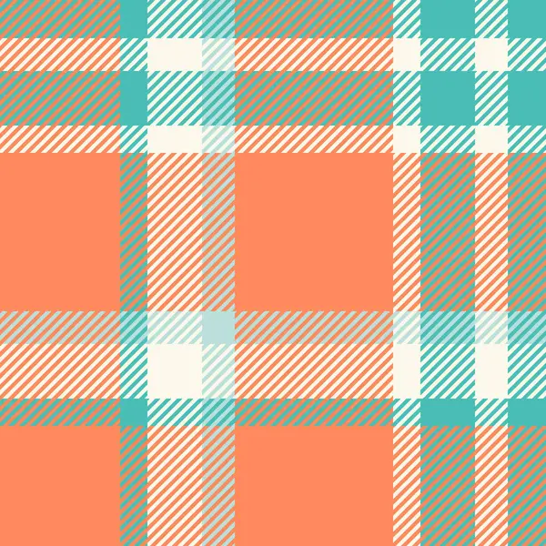 Düzenli doku, kusursuz kontrol, çeşitli desenli tekstil ekoseli. Turuncu ve gök mavisi paletinde Hindistan arkaplan kumaşı vektörü.