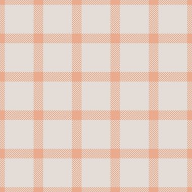 Herringbone dokusu pürüzsüz, tekstil kontrolü sonrası. Turuncu ve beyaz renk paletinde soyut tartan desenli ekose arkaplan.