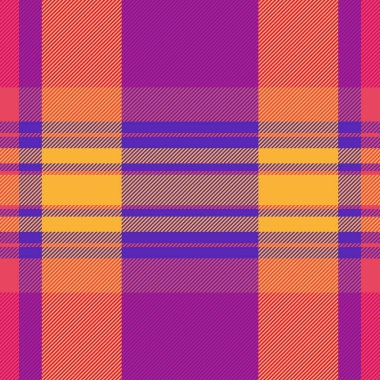 Çıplak vektör kumaş ekose, çok renkli arkaplan desenli tekstil. Yeni yıl desensiz çivit mavisi ve pembe renk paletini kontrol et.